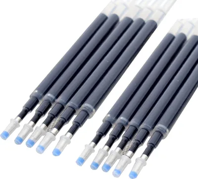 Produktbild von 10pcs 0,5 mm Pleipunkt Gel Ink Stift Nachfüllungen Schulschreiber Office Supplies-Schwarz