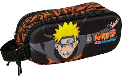 Produktbild von Safta Double 3d Naruto Mäppchen Schwarz Mann Schwarz One Size