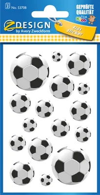 Produktbild von AVERY Zweckform Aufkleber 53708 Fussball, 48 Etiketten