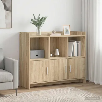 Zdjęcie produktu dla Komoda vidaXL z drewna dębowego Sonoma, 98,5 x 33 x 80 cm, materiał drewnopochodny
