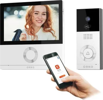 Zdjęcie produktu dla Wideodomofon ORNO OR-VID-MS-1078 TALOS 4-przewodowy, Tuya Smart, LCD 7"