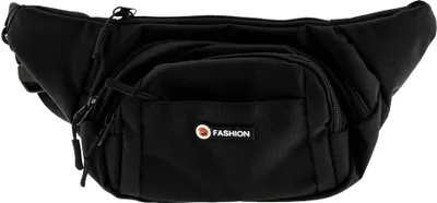 Produktbild von Gürteltasche mit 4 Fächern sicherer Reißverschluss Umhängetasche in Schwarz