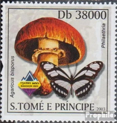 Produktbild von Briefmarken Sao Tome e Principe 2003 Mi 2093 (kompl.Ausg.) postfrisch Pilze und Schmetterling