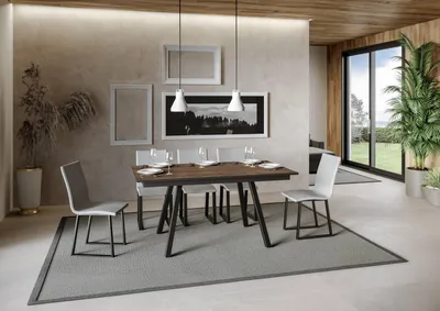 Immagine prodotto di ITAMOBY - Tavolo allungabile 160/220x90 cm Mirhi noce telaio e gambe antracite