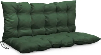 Obrázok produktu pre Vankúš na lavicu 120 x 50 x 50 cm Vankúš zelený - Vankúš na sedenie a zadný vankúš z čalúnnickej tkaniny, s mäkkou výplňou, so šnúrami na zaväzovanie - Vankúš na lavicu