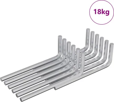 Image de vidaXL Clé Allen 4675 pcs argent 32 x 86 mm acier