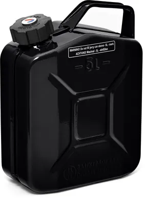 Produktbild von Oxid7® by BW Kraftstoffkanister Metall Benzinkanister 5 Liter mit Schraubverschluss - Schwarz RAL 9005 - UN-Zulassung - Hergestellt in Europa