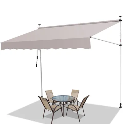 Immagine prodotto di Tenda da sole a morsetto Jopassy Tenda da sole senza foratura Tenda da balcone regolabile in altezza Tenda da sole balcone 350 cm Beige