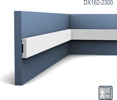 Produktbild von Sockelleiste mit Kabelkanal Orac Decor DX162-2300 AXXENT Wandleiste multifunktional Kabel Kanal Leiste | 2,30 Meter