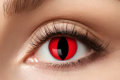 Produktbild von Farbige Linsen für die Woche, 7 Tage, ROTE KATZE, Katze, Halloween, Karneval