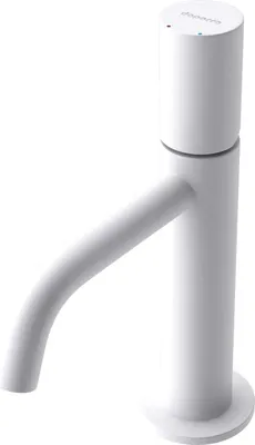 Image de doporro Robinet mitigeur blanc mat design minimaliste 20,7 cm robinet de salle bains pour lavabo et vasques