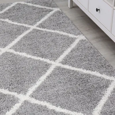 Produktbild von Kusový koberec do obývacej izby Skandi Design Lozenge Pattern Grey Cream Robustný mäkký odolný, rozmery:120x170 cm