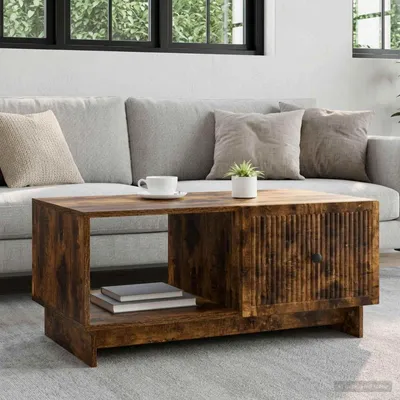 Obrázek produktu pro vidaXL Konferenční stolek kouřový dub 90 x 50 x 40 cm materiál na bázi dřeva
