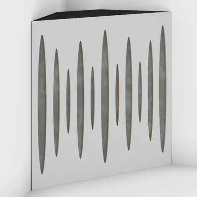Produktbild von 4er-Set Eck-Bassfallen Pulse-F Samt 50x50x10 cm, Weiß/Grau