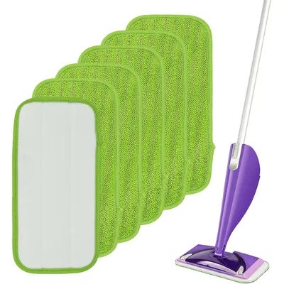 Produktbild von Mop Pads,Mop Microfaser Reinigung Pads,für Flachmopp,Klettmopp,(Grün)