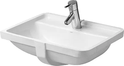 Produktbild von Duravit Einbauwaschtisch STARCK 3 mit Überlauf, Hahnlochbank, 490 x 365 mm, 1 Hahnloch weiß
