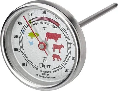 Image de Thermomètre à viande en acier inoxydable argenté, 51 mm