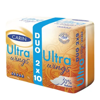 Obrázok produktu pre Carin Ultra Wings Hygienické vložky, 2x10 kusov