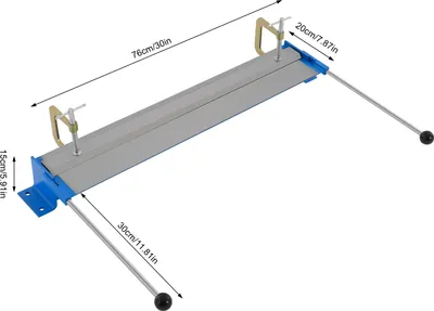 Produktbild von Metallbiegemaschine, 76 cm Arbeitslänge, 1,2 mm Biegefähigkeit, Leuchte blau
