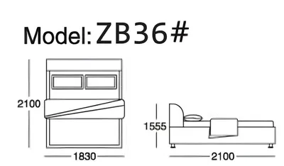 Produktbild von Designbett 180x200cm Doppelbett Bett Ehebett Design Luxus Luxur Polsterbett Neu