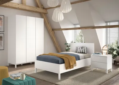 Produktbild von VIPACK - EVA Artikel-Set 3-tlg. best aus, Einzelbett, Nachtkonsole, Kleiderschrank 3-trg.