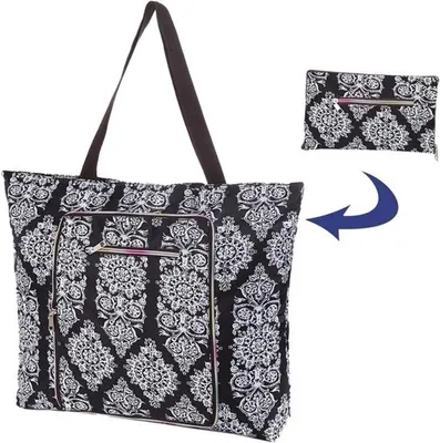 Faltbare Strandtas mit Reißverschluss, große Größe 46 x 10 x 43 cm, ideal für Sommer, Strand und Familie