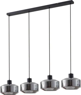 Produktbild von Lindby Hängeleuchte Hildur, 4-flg., 115 cm, rauchgrau, Glas