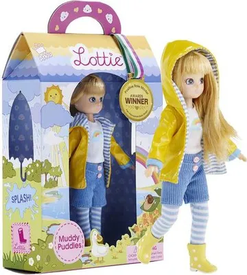 Zdjęcie produktu dla Lottie Dolls Muddy Puddles & Superhero Clothes, Lalka modowa, Damski, 3 lat(a), Dziewczyna, Wielobarwny