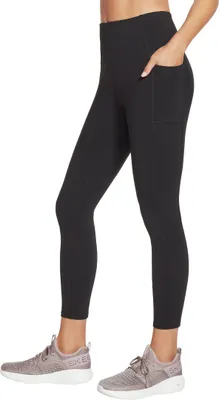 Zdjęcie produktu dla Skechers Go Walk High Waisted 7/8 Legging W03LG31B-BLK, Damskie, Legginsy, Czarny, Rozmiar: S
