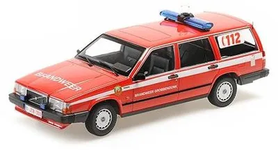 Image de Minichamps 1:18 VOLVO 740 GL BREAK - 1986 - POMPIERS DE GROBBENDONK