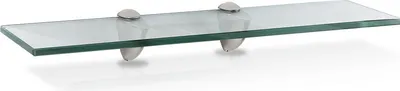 Immagine prodotto di Jopassy mensola in vetro 50x10x0,8 cm con supporto Mensola in vetro Mensola da parete Mensola da bagno Mensola da appendere Vetro trasparente