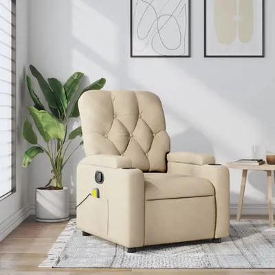 Produktbild von Cloris Designermöbel Massagesessel Creme Stoff 2024 Neu