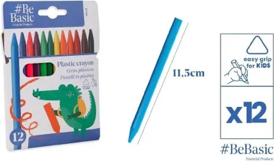 Obrázok produktu pre Plastové pastelky, 12 farieb