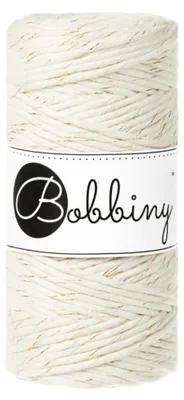 Zdjęcie produktu dla Bobbiny Macrame Cord 3 mm 100 m Golden Natural Sznurek