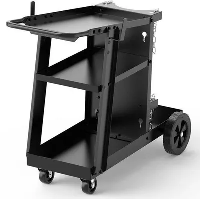 Produktbild von Schweißwagen, mobiler Schweißwagen, 360° schwenkbare Räder - Tragfähigkeit: 117 kg - Metall, schwarz - Für den Innenbereich