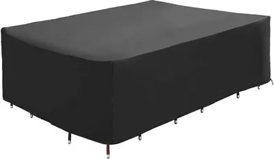 Produktbild von Unyqoos® Schutzhülle für große Gartenmöbel 300×250×90 cm – wasserdicht & atmungsaktiv, 210D Oxford-Polyester mit PolyurethanBeschichtung, schwarz