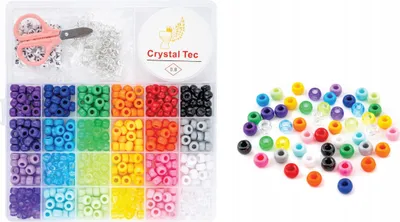 Immagine prodotto di Set di gioielli con perline colorate e accessori in scatola di plastica Aliga