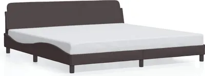 Produktbild von vidaXL Bettgestell "Dover" Dunkelbraun 200x200 cm Stoff