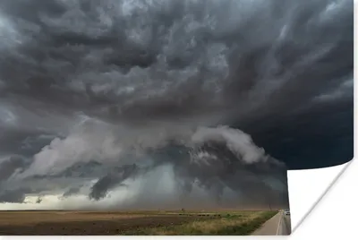Produktbild von MuchoWow® Poster Tornadoverfolgung Texas 180x120 cm - Fotoplakat