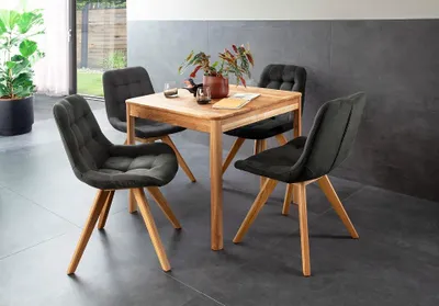 Produktbild von Esszimmertisch Oskar | 80X80 | Wildeiche massiv