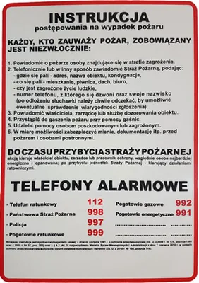 Produktbild von Anweisung 1 zu Gesundheits- und Sicherheitsmaßnahmen im Brandfall