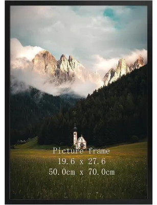 Zdjęcie produktu dla Rama na zdjęcia 50x70 cm, aluminium, czarna, do zdjęć, dyplomów, plakatów