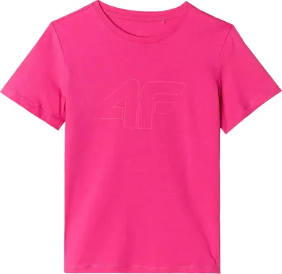 Zdjęcie produktu dla 4F Koszulka dziecięca różowa slim z logo rozmiar 146