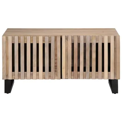 Immagine prodotto di Tavolino da Salotto Bianco 80x51x40 cm Legno Massello di Mango