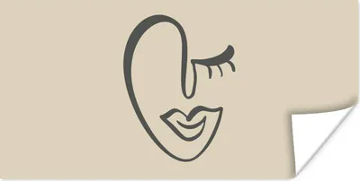 Produktbild von MuchoWow® Poster Gesicht - Abstrakt - Lippen 40x20 cm - Poster für die Wand - Poster Schlafzimmer