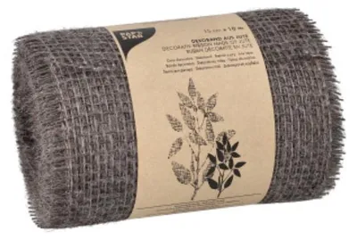 Produktbild von Dekoband Jute 10m x 15cm Taupe – Tischdeko, Bastelband, Naturmaterial