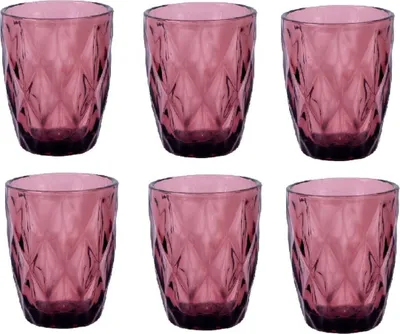 Image de Schäfer Lot de 6 verres à eau - Verres bas Diamond de 260 ml pour boire avec style Beere