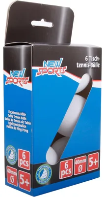 Produktbild von New Sports Tischtennis Bälle, 6 Stück Sonstige