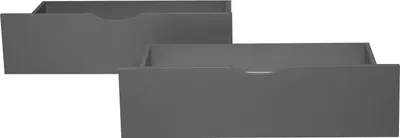 Produktbild von Homestyle4u Bettkasten Aufbewahrung mit Rollen Holz Grau 2er Set Bett Schublade Schubkästen 2 Stück