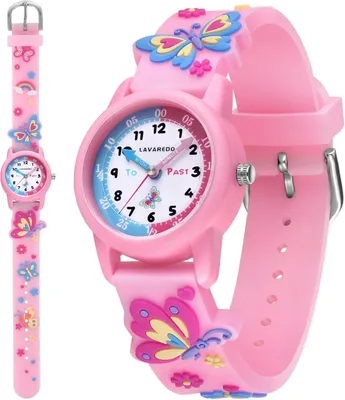 Immagine prodotto di Orologio da polso analogico per bambini con movimento al quarzo, impermeabile; modello per ragazzi e ragazze con cinturino in gomma regolabile, robusto e di facile lettura, per bambini dai 3 ai 12 anni